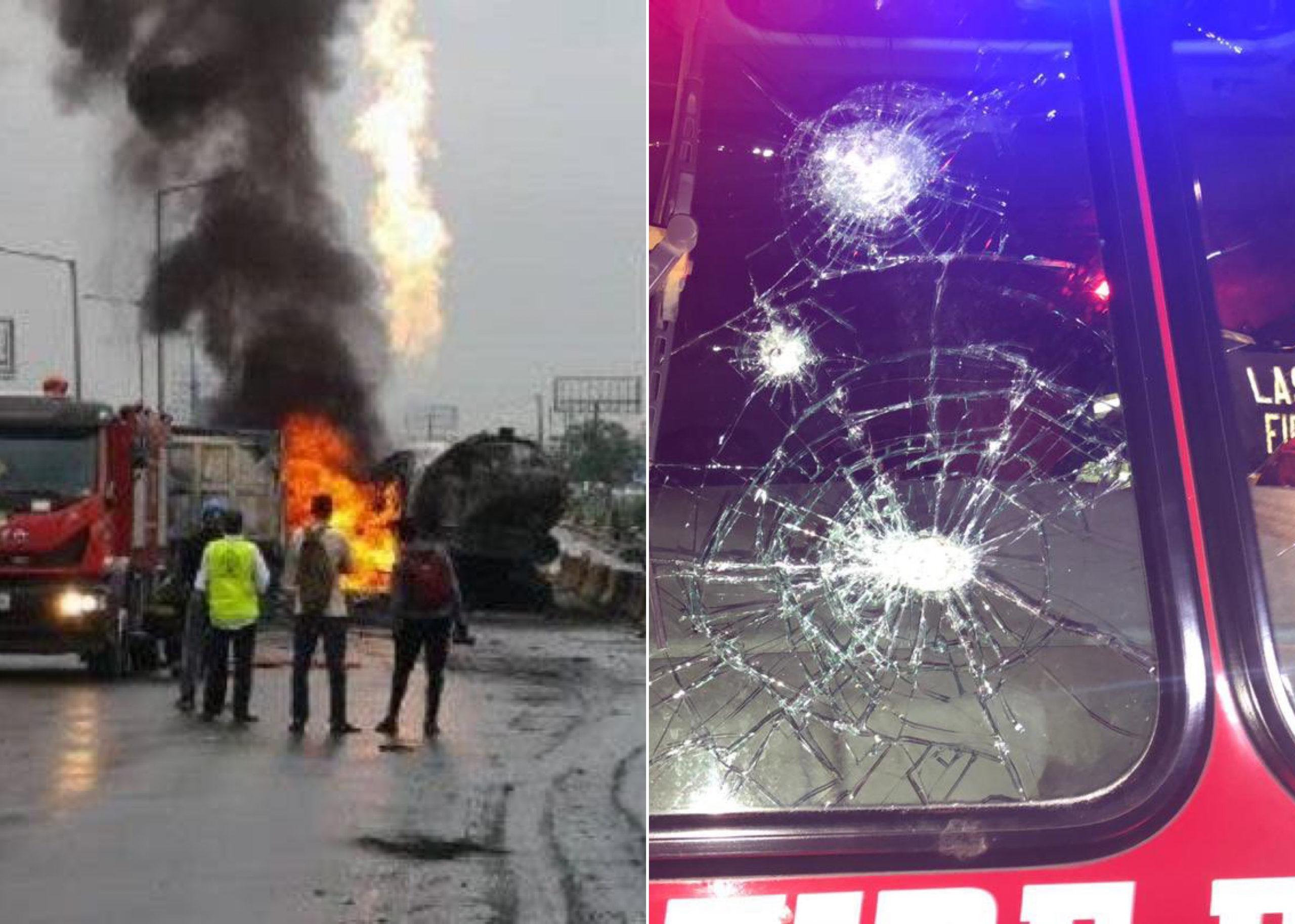 Tanker Explodes On Kara Bridge As Hoodlums Attack Fire Service At Scene Of Incident