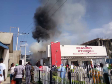 Breaking: Fire Guts Ajimobi Wife’s Grandex Supermarket In Ibadan