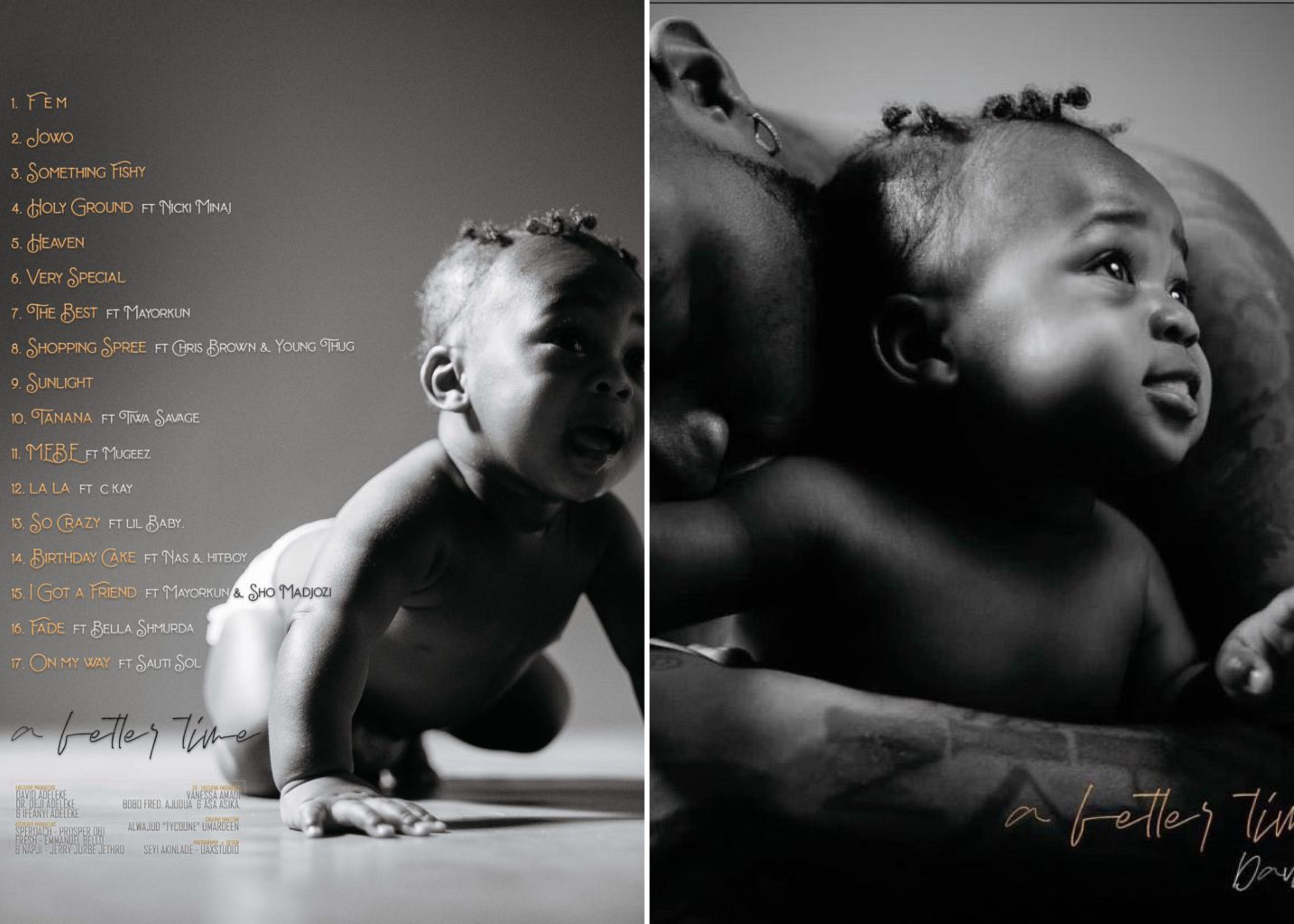 Davido Finally Unveils Son’s Face, Ifeanyi In ‘A Better Time’ Album Cover, Releases Track List