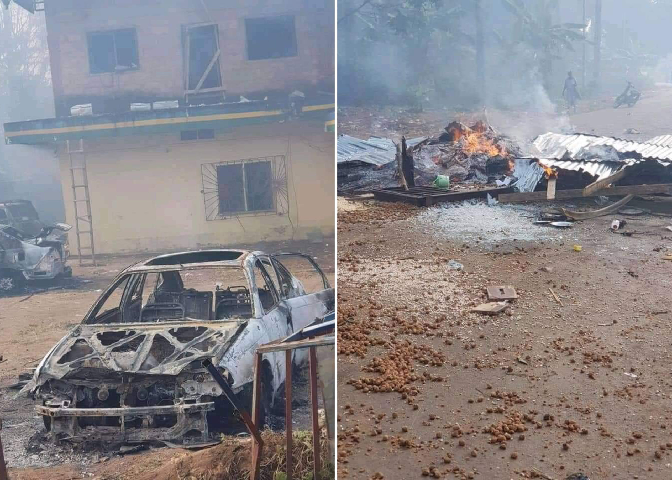 Mob Set Anambra Police Station On Fire Following Shooting Of Motorcyclist