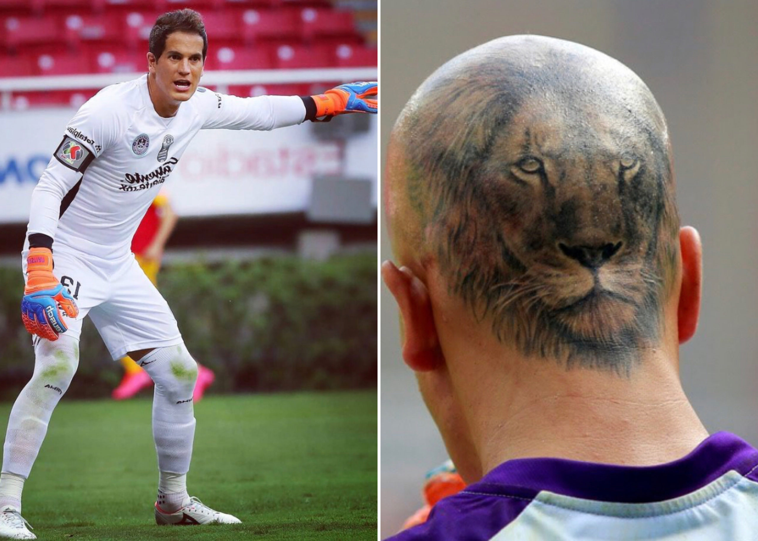 Goalkeeper Gets Lion Tattoo On His Head After Losing Hair Following Coronavirus Battle