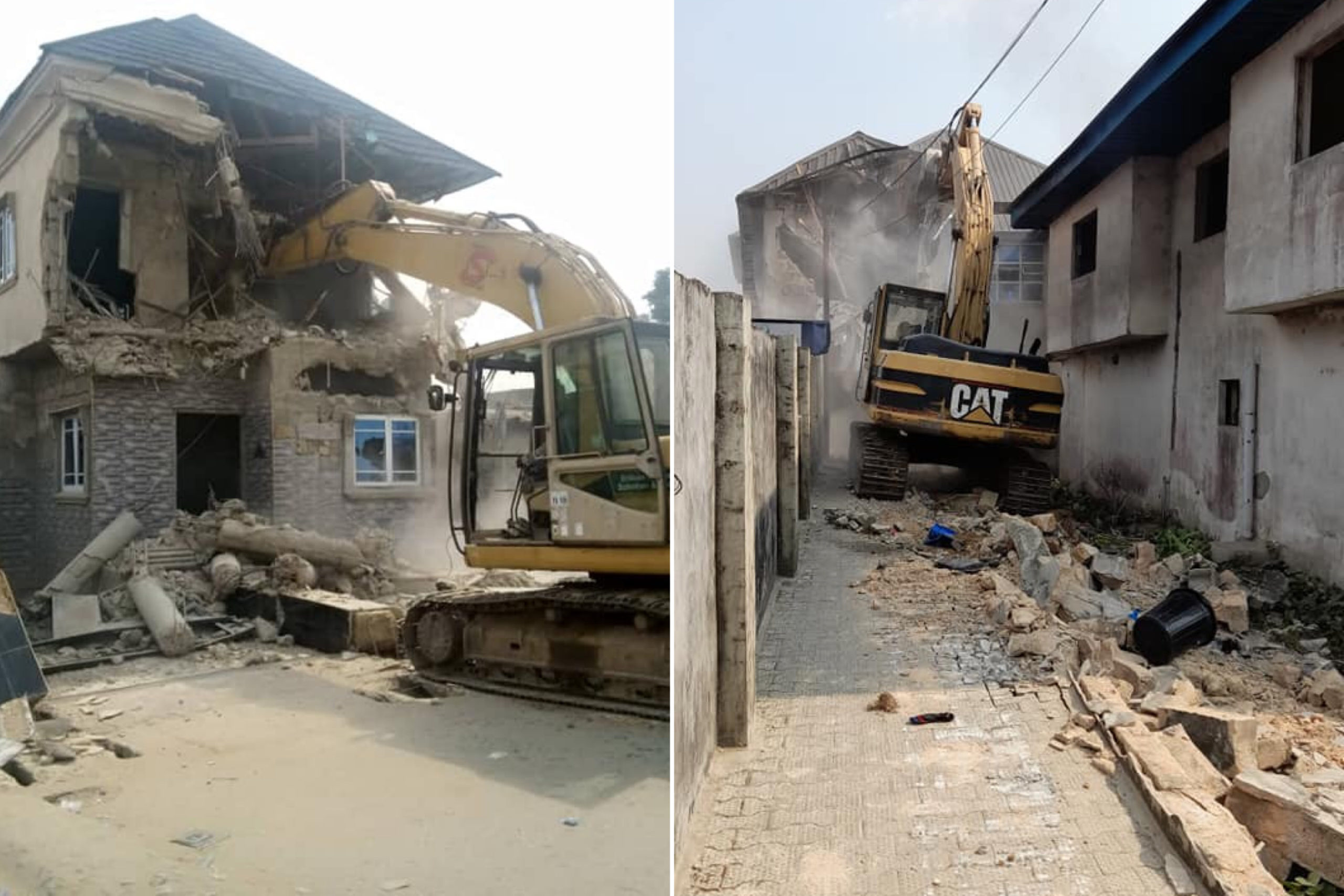Cross River Govt Demolishes Brothel, 4 Houses Owned By Suspected Kidnappers