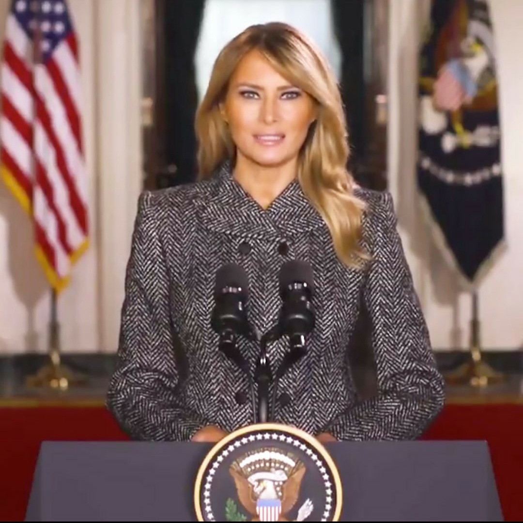 US First Lady Melania Trump Delivers Farewell Message