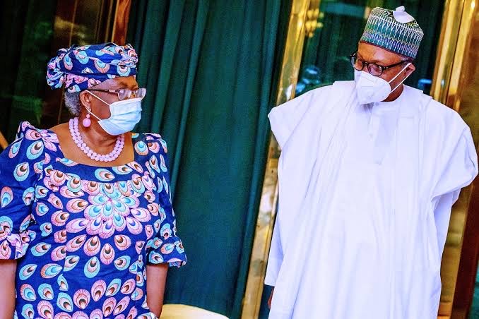 Okonjo-Iweala Visits President Buhari In Aso Rock