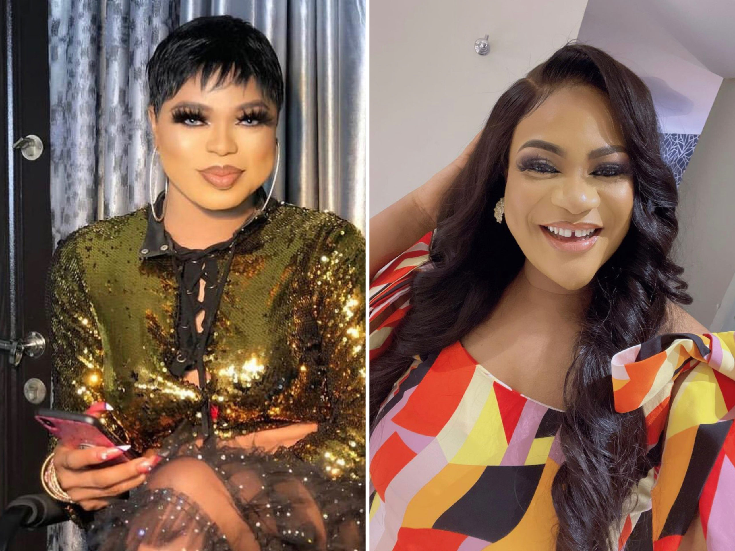 Cross-Dresser, Bobrisky And Actress, Nkechi Blessing Reconcile Weeks After Fighting Dirty On Social Media Over Tattoo