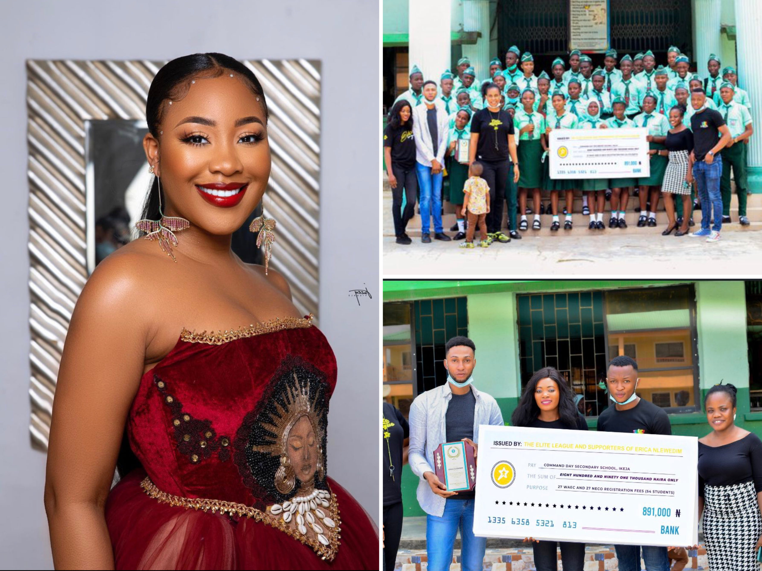 Erica’s Fans Donate N891,000 To Reality Star's Alma Mater To Celebrate Her 27th Birthday