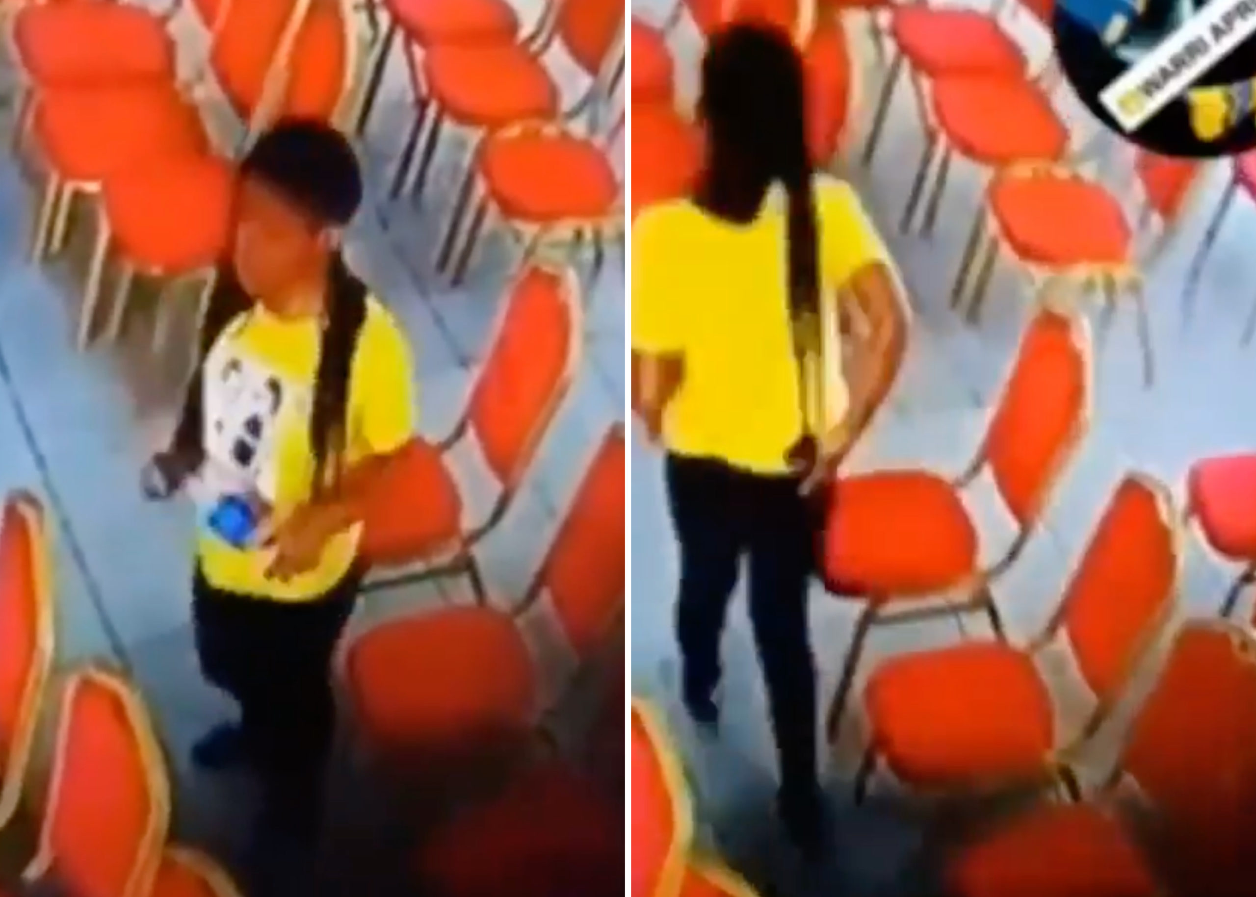 CCTV Footage Shows Moment Lady Stole Phone Inside Church In Delta