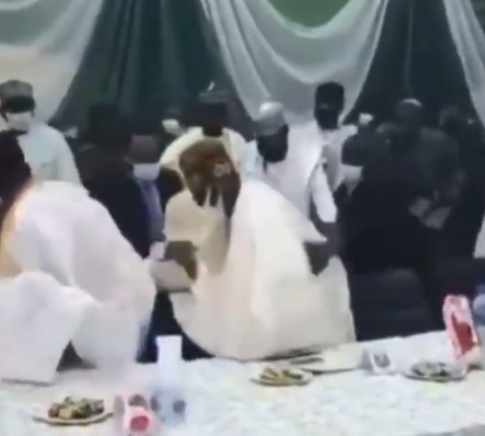 Video: Watch Moment APC National Leader, Bola Tinubu Missed Step, Almost Fell At Function In Kaduna