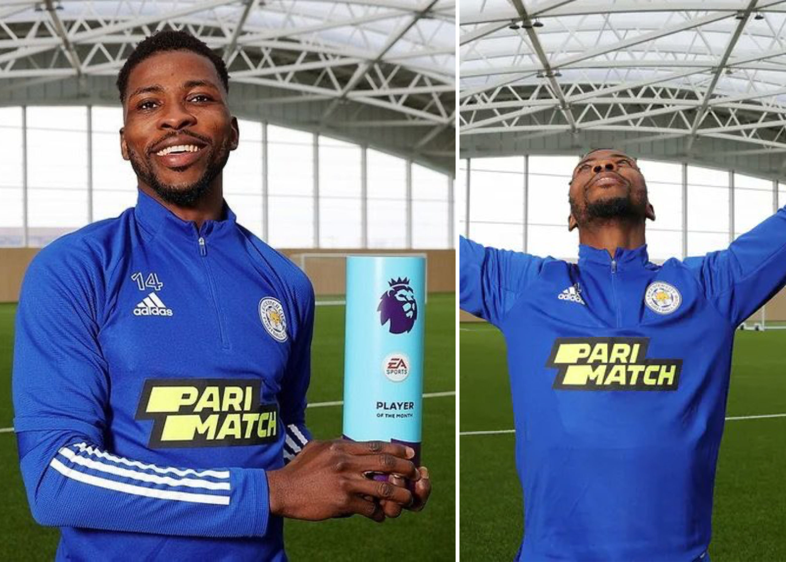 Leicester City Striker, Kelechi Iheanacho Wins Premier League Player Of The Month award For March