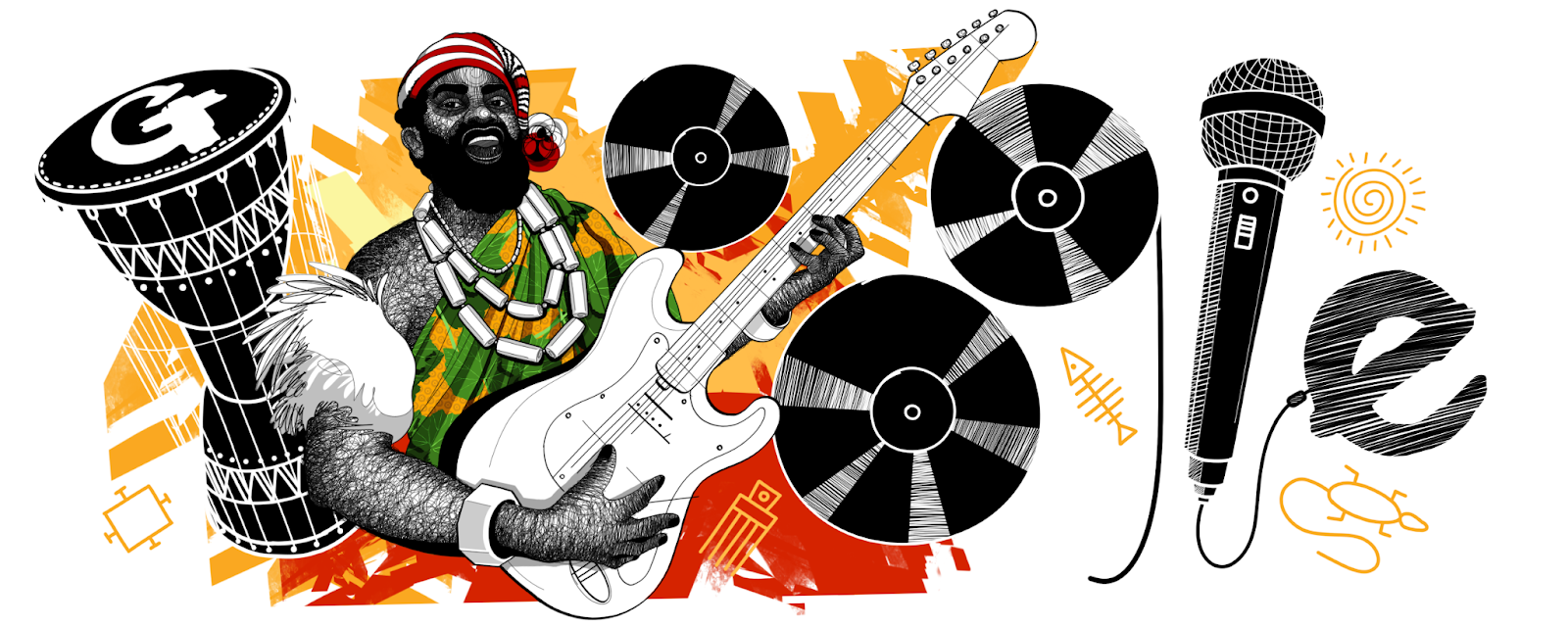 Google Doodle’s Posthumous Birthday Celebration For Nigerian Music Legend, Oliver De Coque