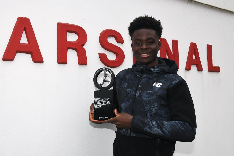 Arsenal Winger, Bukayo Saka Wins Young Player Of The Year At 2021 London Football Awards