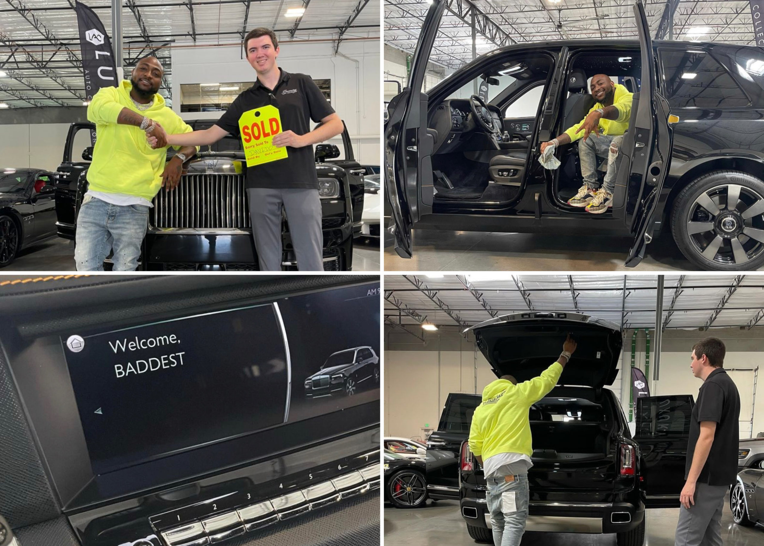 Davido Acquires 2021 Rolls Royce Cullinan Worth About $500,000