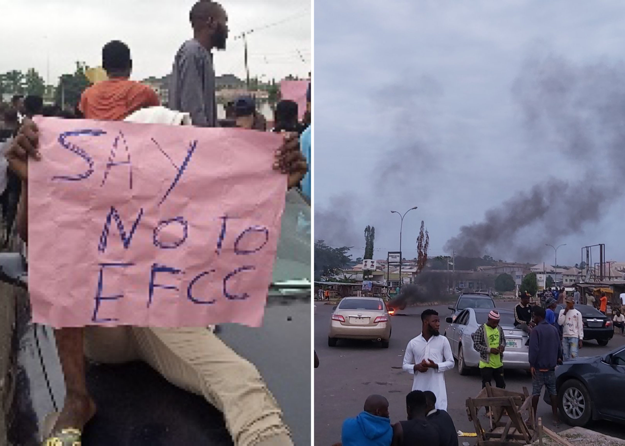 Tension In Osogbo As Suspected Yahoo Boys Protest EFCC Raid