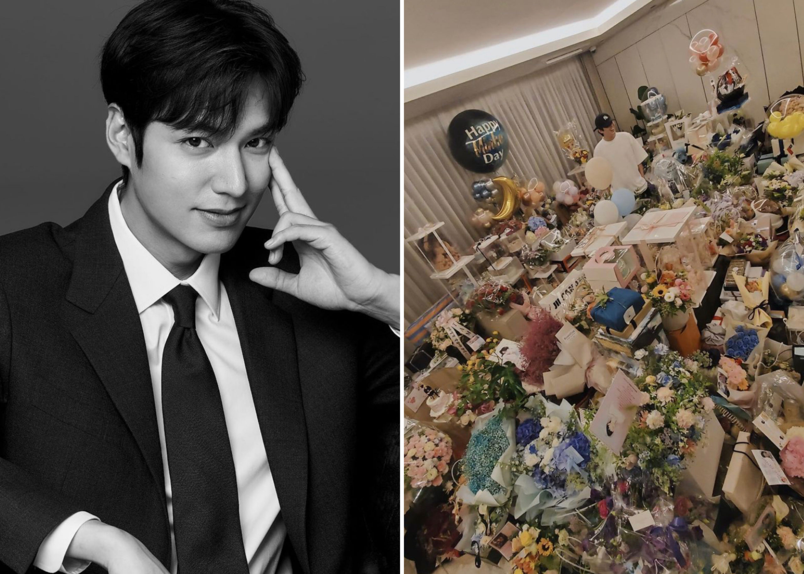 Popular South Korean Actor, Lee Min-ho Celebrates 34th Birthday With Roomful Of Gifts