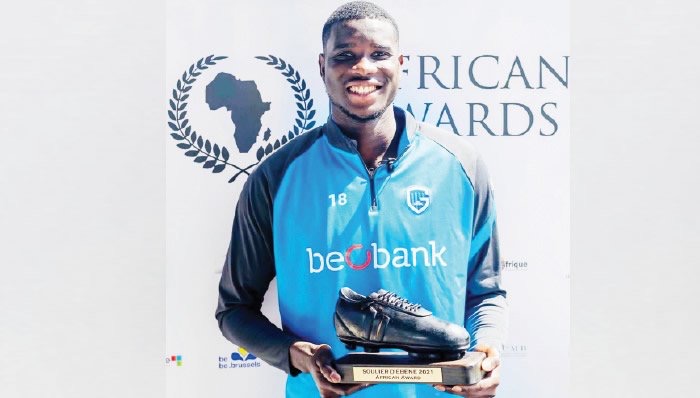 Super Eagles Forward, Paul Onuachu Wins Ebony Shoe Award