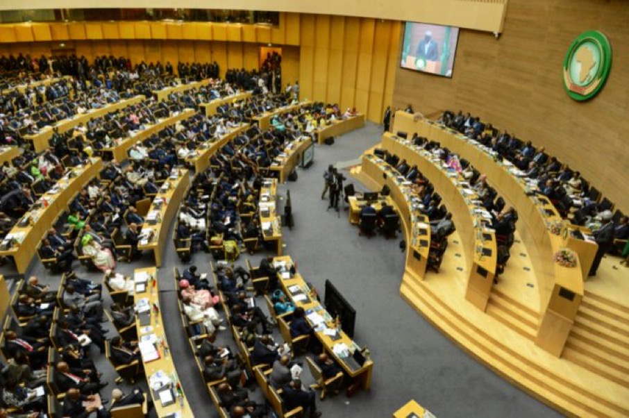 Delegates attend the opening session of the 33rd African Union (AU) Summit at the AU headquarters in Addis Ababa, Ethiopia, February 9, 2020. (AP Photo)