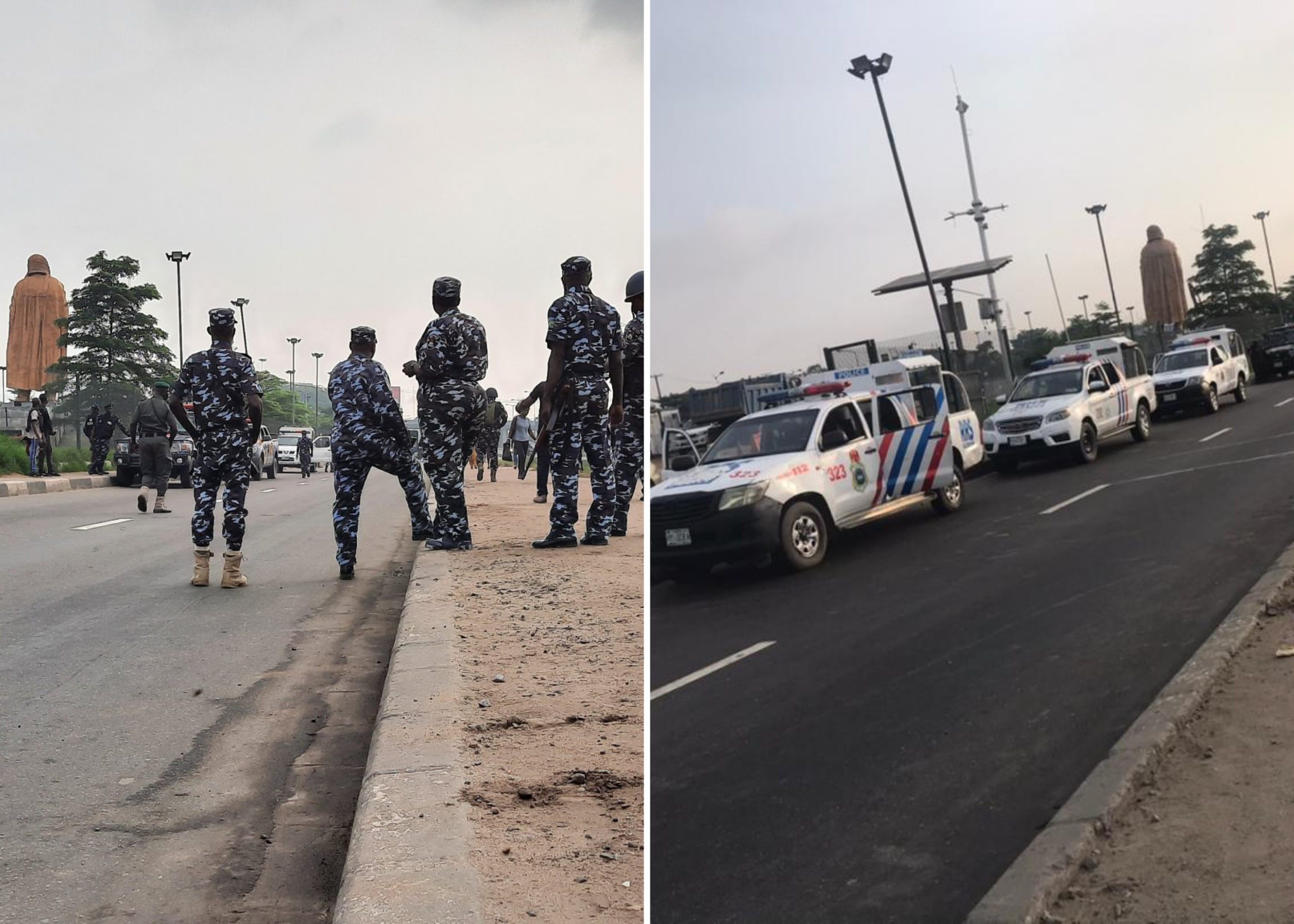 Freedom Park: Armed Police Take Over Ojota, Lagos Ahead Of Yoruba Nation Rally