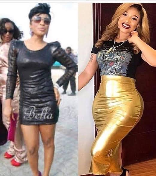 Tonto Dikeh Shares Photo Of Body Before And After Plastic Surgery