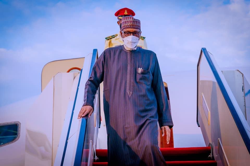 President Buhari Returns From UK Trip