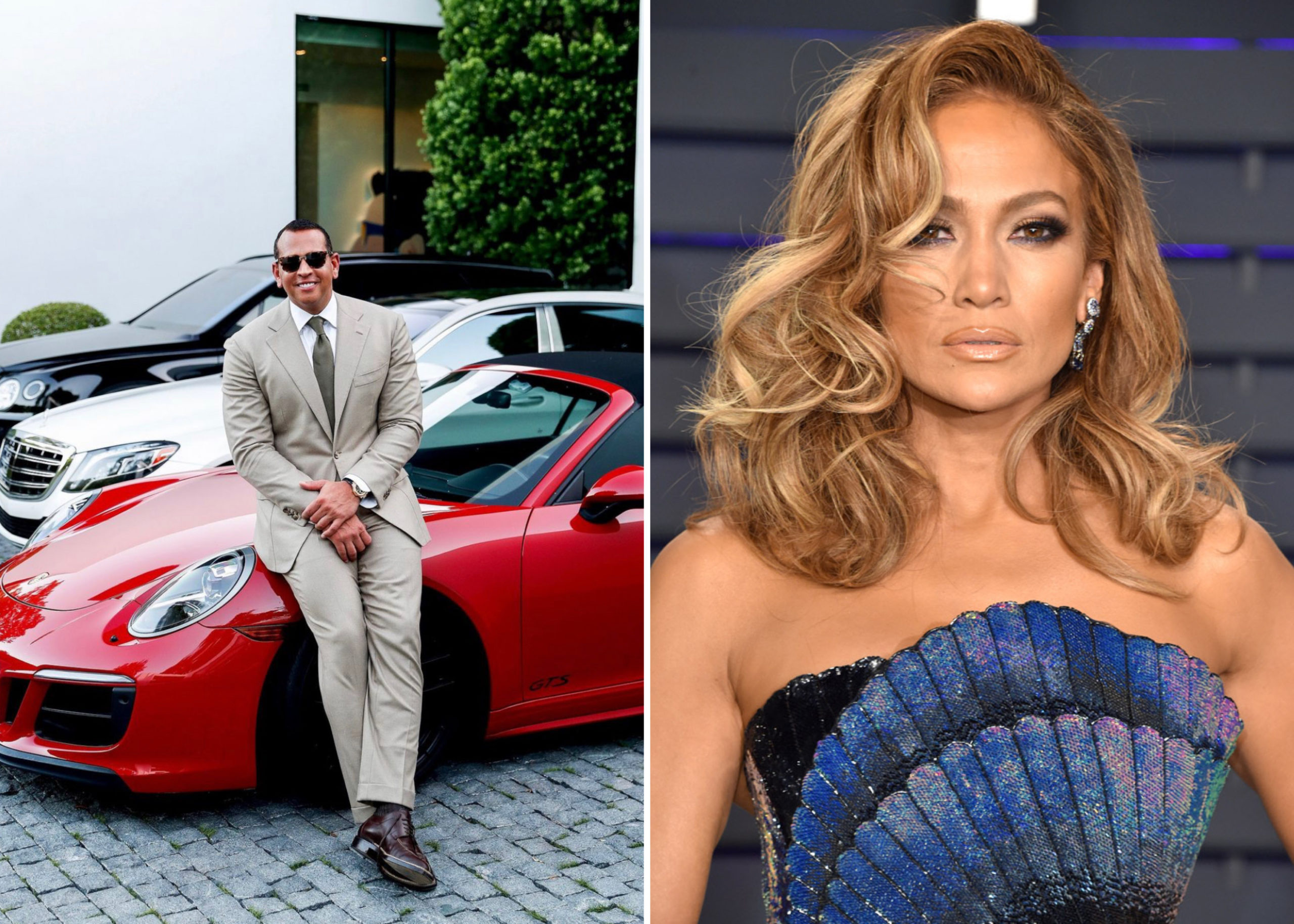 Alex Rodriguez Poses With Porsche He Gifted Jennifer Lopez For Her 50th Birthday