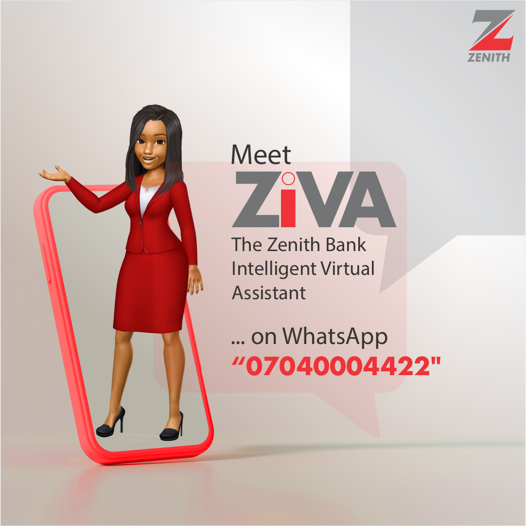 Zenith Bank Offers Additional Engagement Channel To Customers With Ziva Chatbot