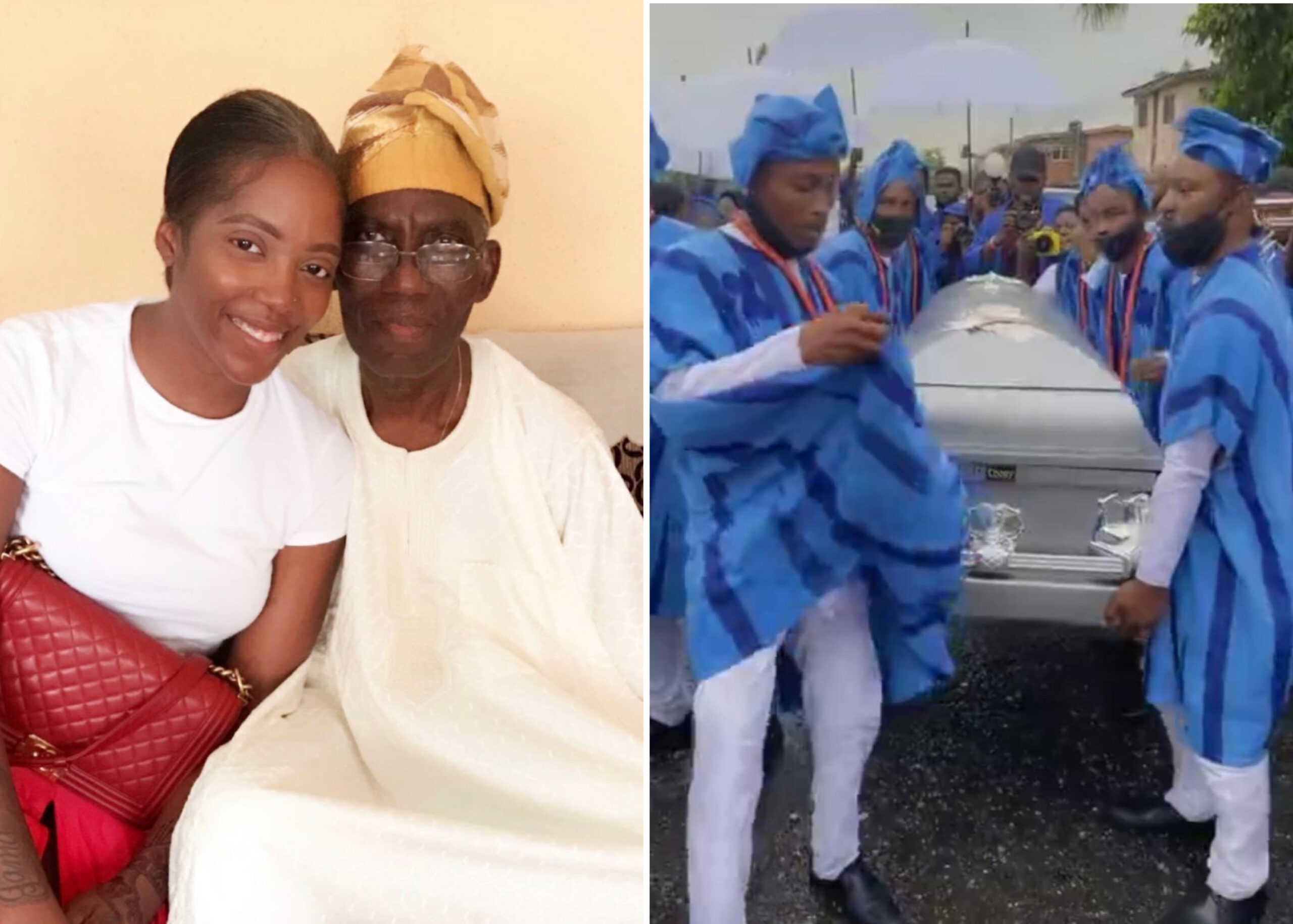Tiwa Savage Lays Father To Rest In Lagos