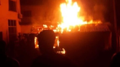 Fire Guts Section Of Nigerian Ports Authority Headquarters In Lagos