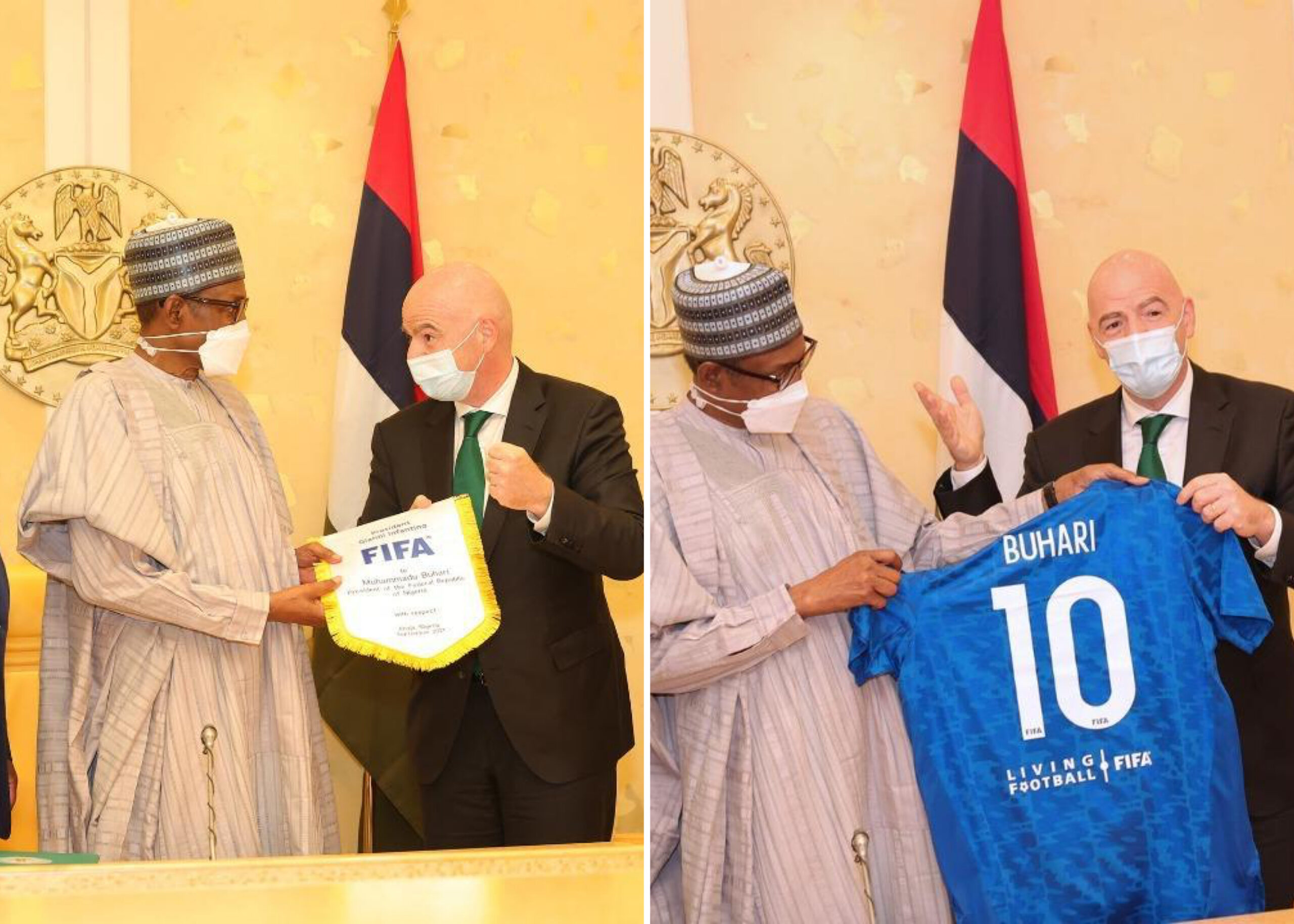 Buhari Receives FIFA President Infantino, Says Football Is A Major Tool Of National Unity