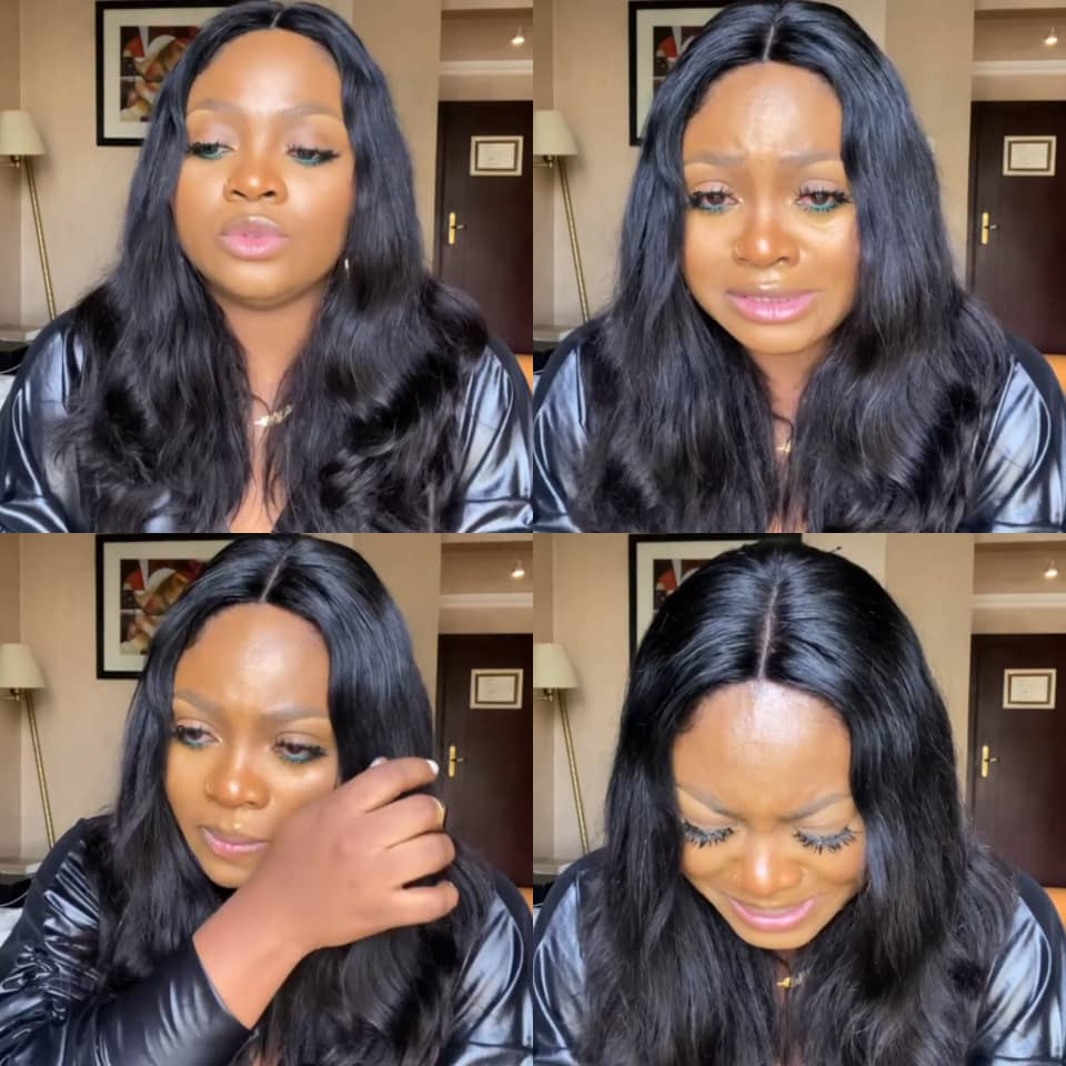 BBNaija's Tega Breaks Down In Tears As She Publicly Apologises To Husband Over Relationship With Boma