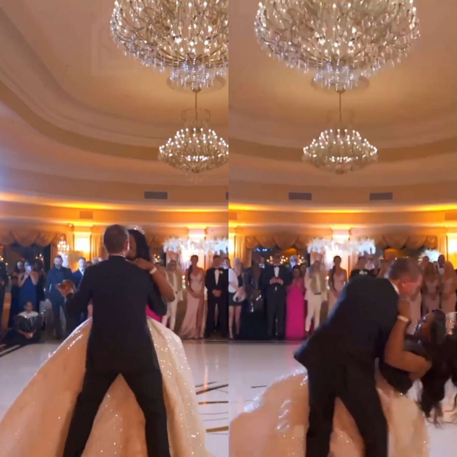 Couple Suffer Embarrassing Fall During First Dance At Wedding