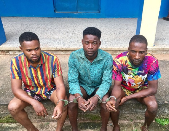 Edo Police Parade Three Suspected Cultists Arrested For Assaulting, Dehumanising Female TikTok User Over ‘Cult Song’