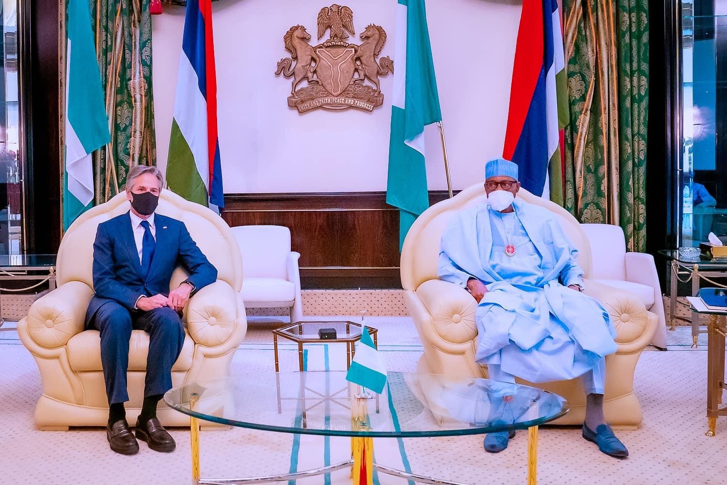 Buhari Receives US Secretary Of State, Antony Blinken