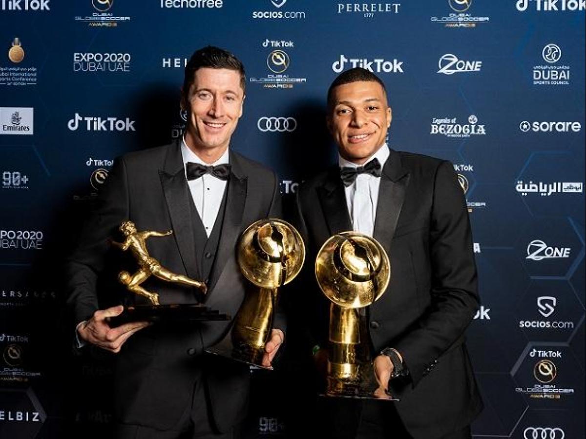 Mbappe, Ronaldo, Lewandowski Win Big At 2021 Globe Soccer Awards