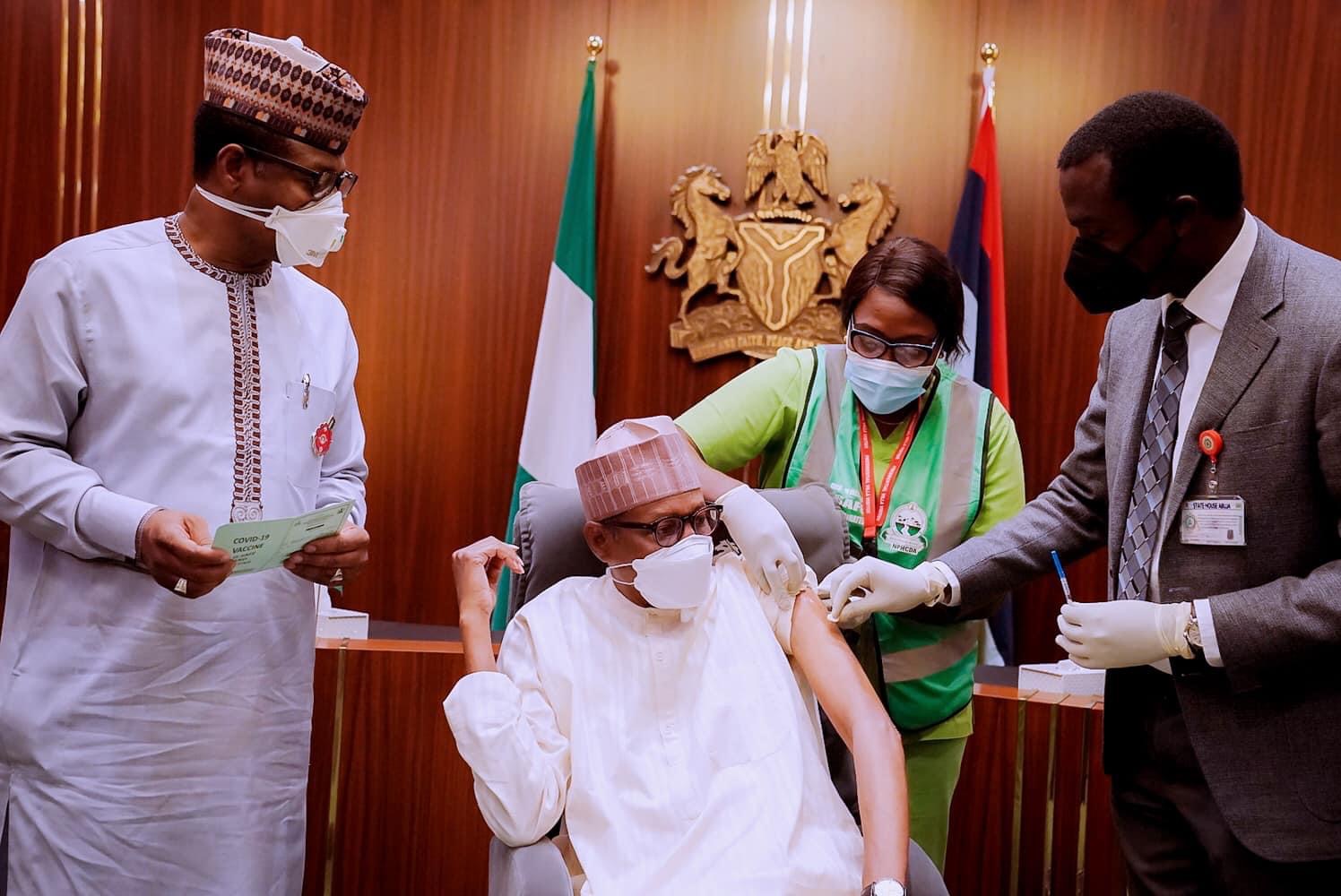 President Buhari Receives COVID-19 Vaccine Booster Shot