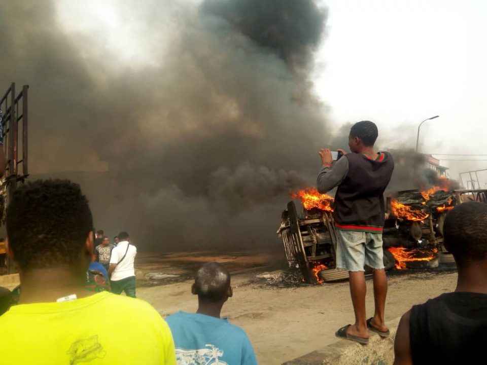 Vehicles, Buildings Razed As Tanker Explodes In Onitsha, Anambra
