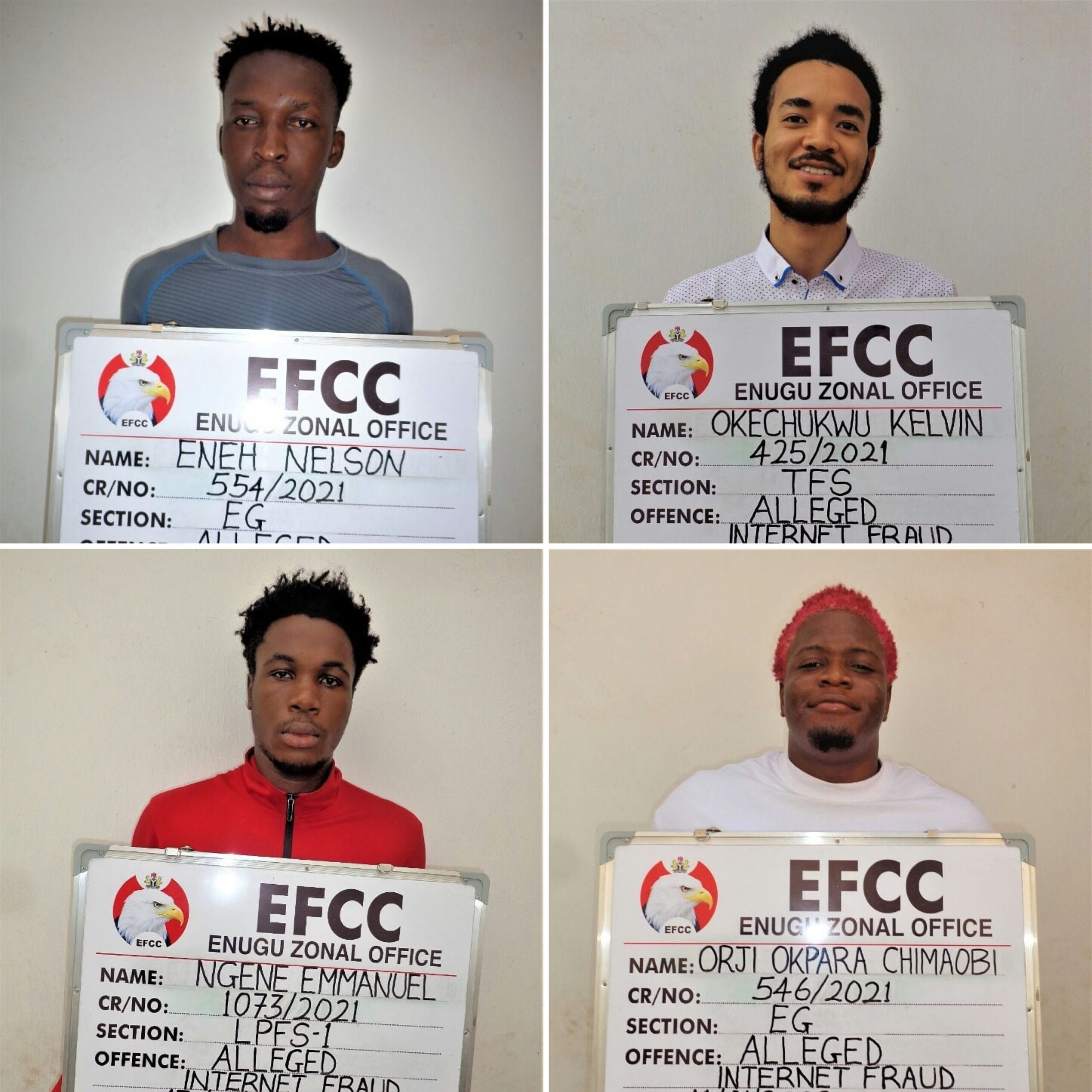 Four Suspected Internet Fraudsters Jailed For Cyber-Fraud In Enugu