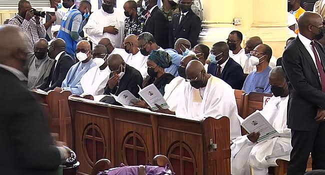Osinbajo, Gowon, Others Attend Shonekan’s Funeral In Lagos