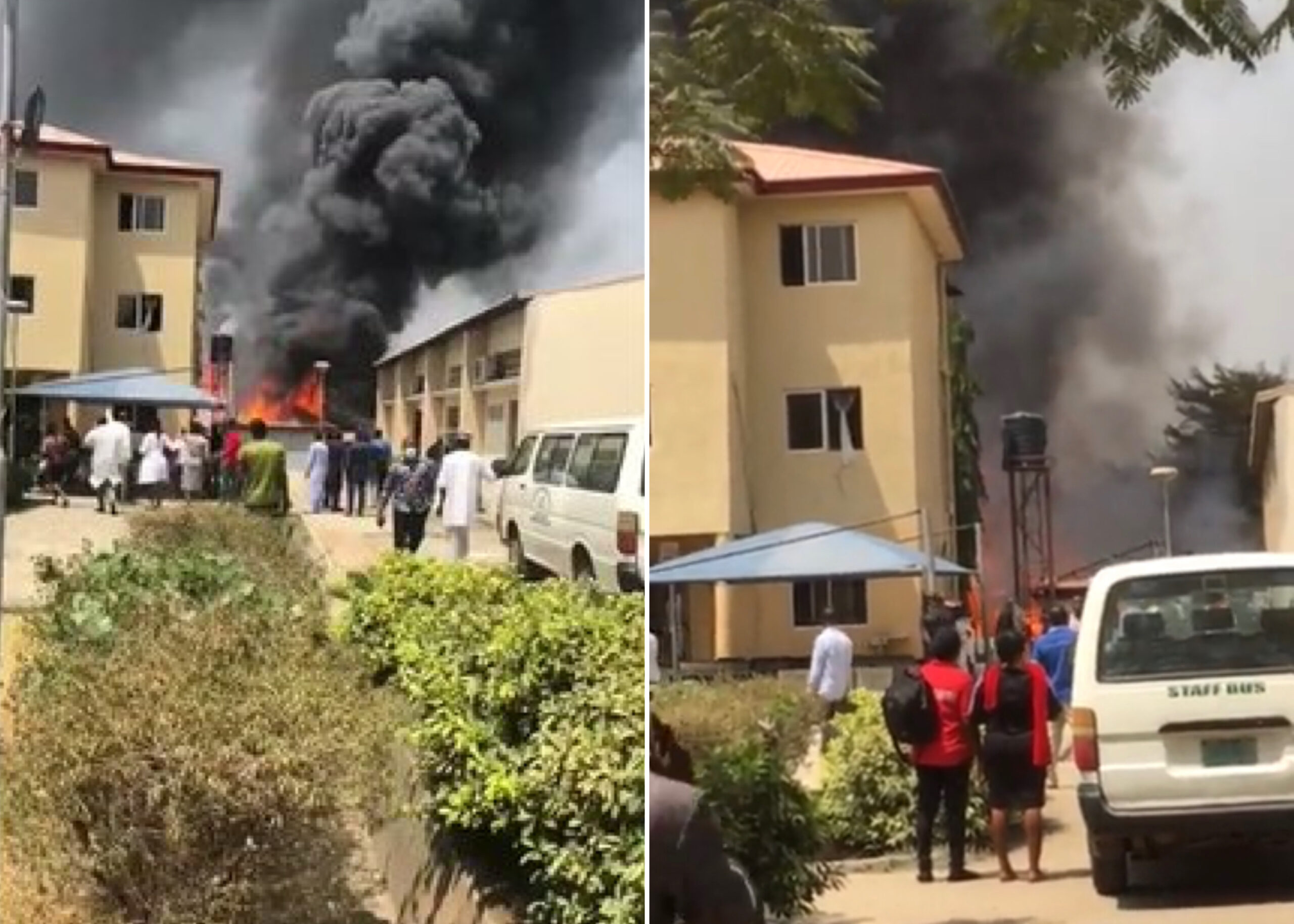 Fire Guts Section Of Asokoro Hospital In Abuja