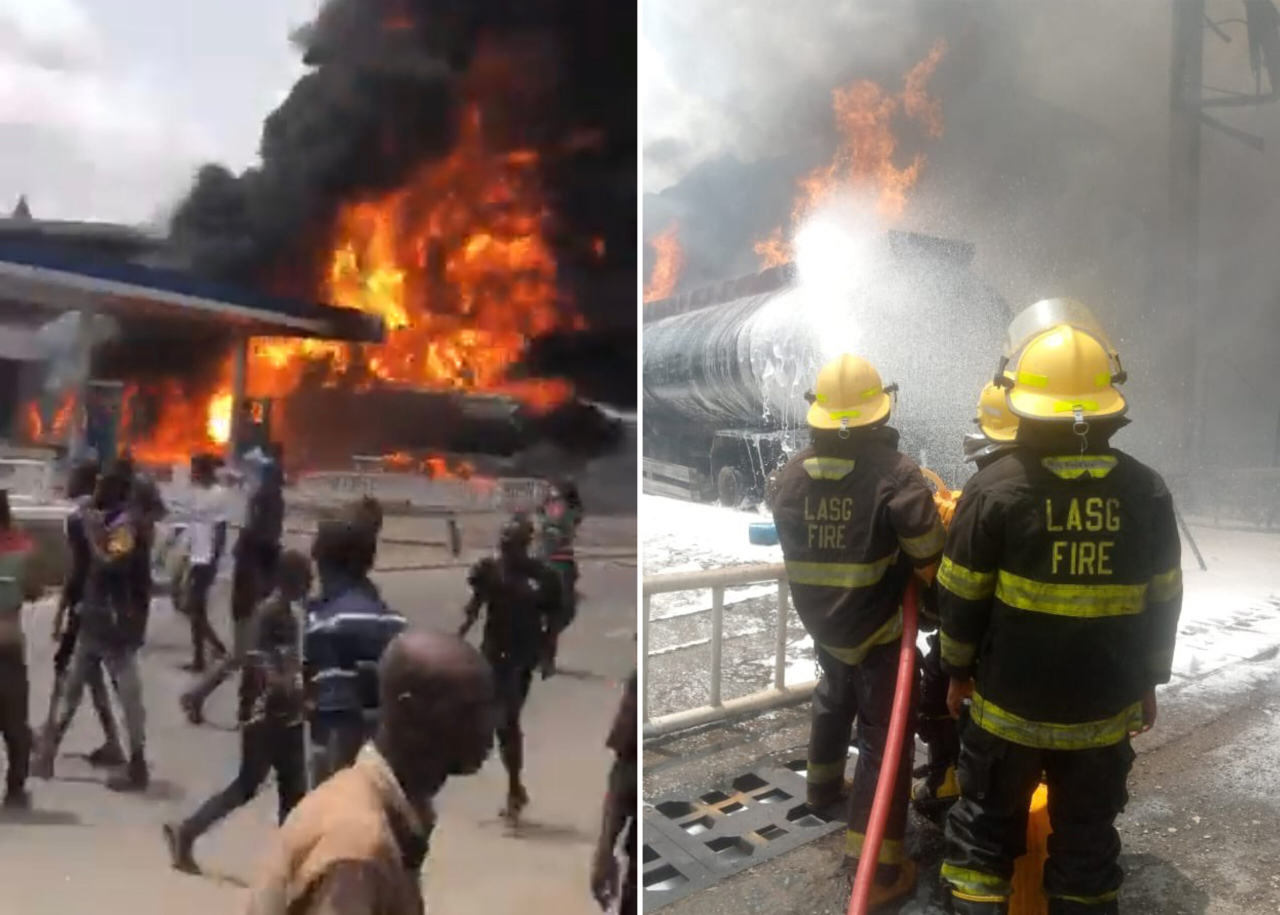 Fire Guts Three-Storey Building As Tanker Explodes At Petrol Station In Mushin