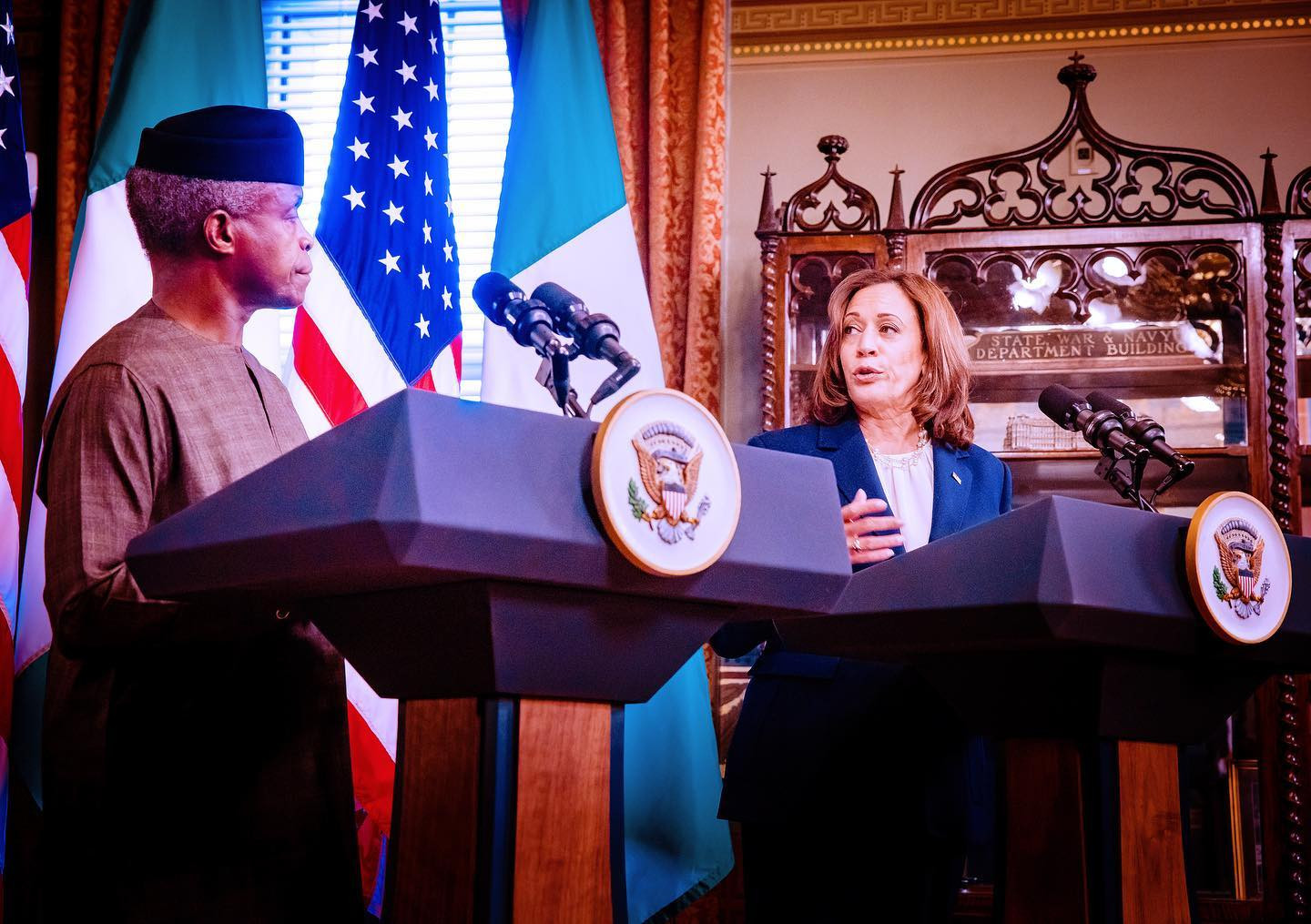 Yemi Osinbajo and Kamala Harris