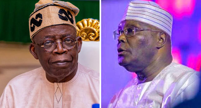 Bola Tinubu, President-Elect And Atiku Abubakar, PDP Presidential Candidate